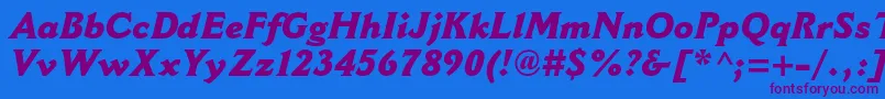 CantoriamtstdExtraboldit Font – Purple Fonts on Blue Background