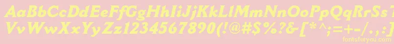 CantoriamtstdExtraboldit Font – Yellow Fonts on Pink Background