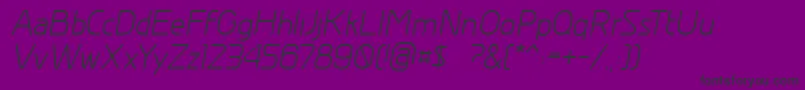 GreyscalebasicItalic Font – Black Fonts on Purple Background