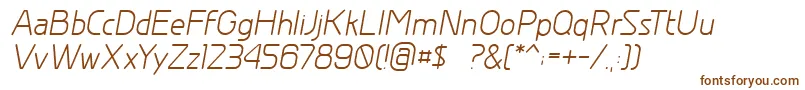 GreyscalebasicItalic Font – Brown Fonts on White Background