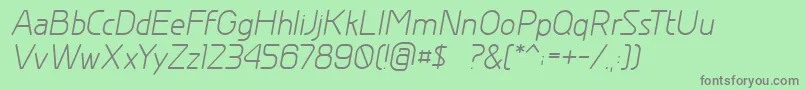 Шрифт GreyscalebasicItalic – серые шрифты на зелёном фоне