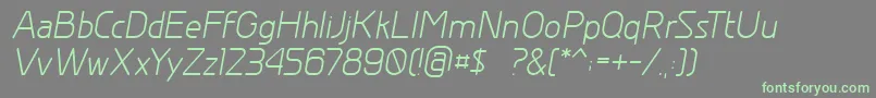 GreyscalebasicItalic Font – Green Fonts on Gray Background