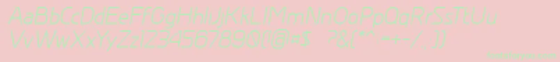 GreyscalebasicItalic Font – Green Fonts on Pink Background