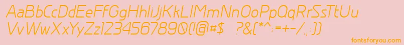 GreyscalebasicItalic Font – Orange Fonts on Pink Background