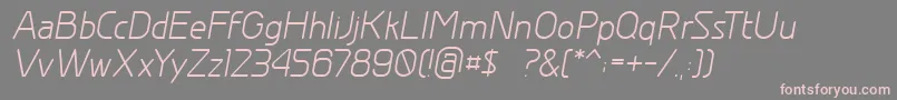 Fonte GreyscalebasicItalic – fontes rosa em um fundo cinza