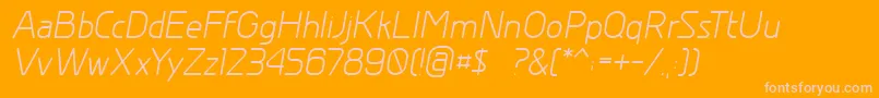 GreyscalebasicItalic Font – Pink Fonts on Orange Background