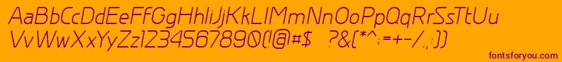 Шрифт GreyscalebasicItalic – фиолетовые шрифты на оранжевом фоне