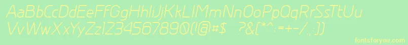 fuente GreyscalebasicItalic – Fuentes Amarillas Sobre Fondo Verde