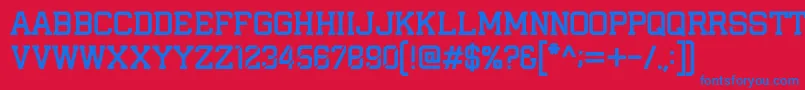 IAmAPlayer Font – Blue Fonts on Red Background