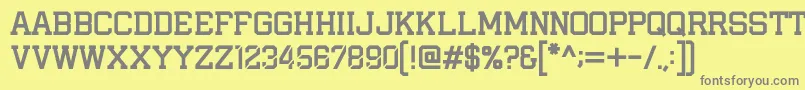 IAmAPlayer Font – Gray Fonts on Yellow Background