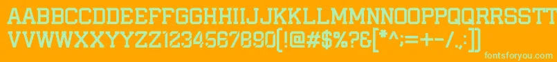 IAmAPlayer Font – Green Fonts on Orange Background