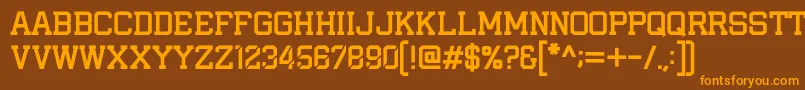 IAmAPlayer Font – Orange Fonts on Brown Background