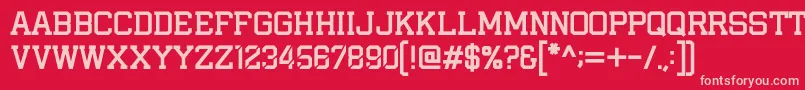 IAmAPlayer Font – Pink Fonts on Red Background