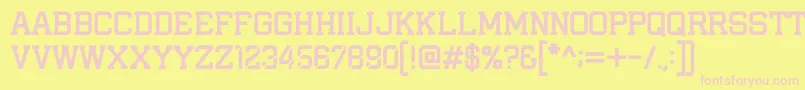 IAmAPlayer Font – Pink Fonts on Yellow Background