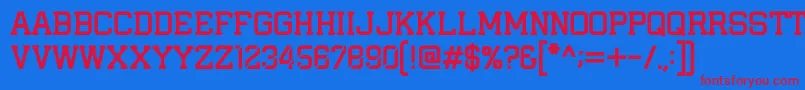 IAmAPlayer Font – Red Fonts on Blue Background