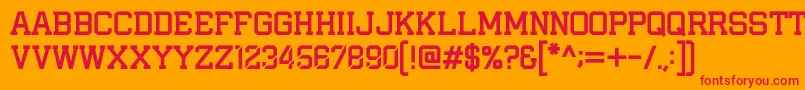 IAmAPlayer Font – Red Fonts on Orange Background