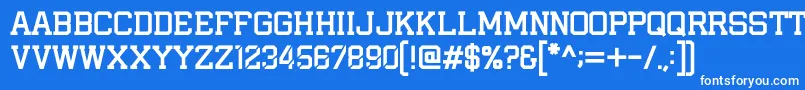 フォントIAmAPlayer – 青い背景に白い文字