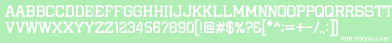 IAmAPlayer Font – White Fonts on Green Background