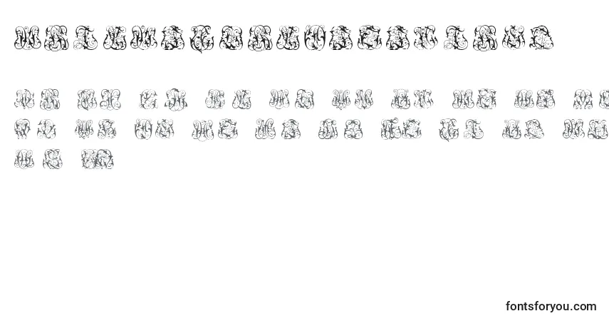 Schriftart HardToReadMonograms – Alphabet, Zahlen, spezielle Symbole