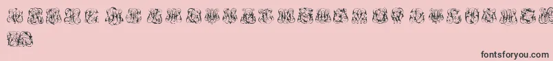 HardToReadMonograms-Schriftart – Schwarze Schriften auf rosa Hintergrund