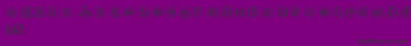 HardToReadMonograms Font – Black Fonts on Purple Background