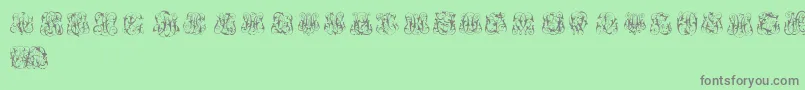 HardToReadMonograms-Schriftart – Graue Schriften auf grünem Hintergrund
