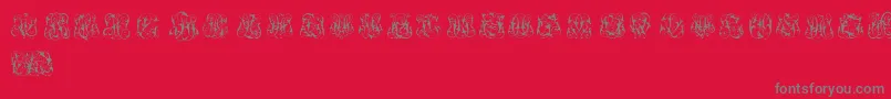 Police HardToReadMonograms – polices grises sur fond rouge
