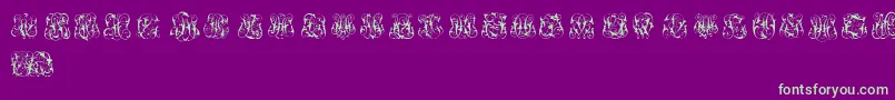 HardToReadMonograms Font – Green Fonts on Purple Background