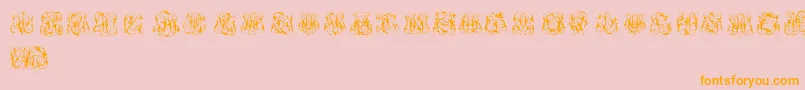 HardToReadMonograms Font – Orange Fonts on Pink Background