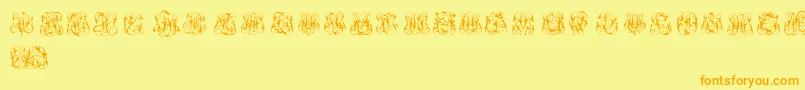 HardToReadMonograms Font – Orange Fonts on Yellow Background
