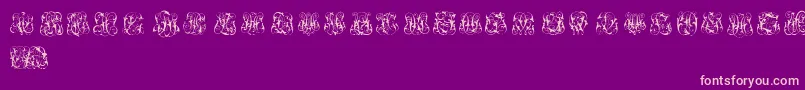 HardToReadMonograms-Schriftart – Rosa Schriften auf violettem Hintergrund