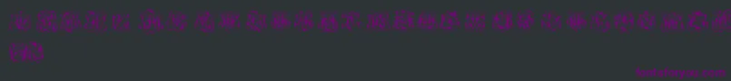 HardToReadMonograms Font – Purple Fonts on Black Background