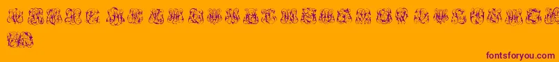 HardToReadMonograms Font – Purple Fonts on Orange Background