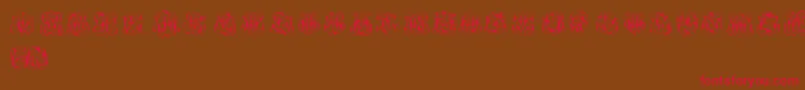 HardToReadMonograms Font – Red Fonts on Brown Background