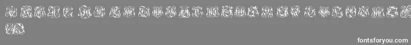 フォントHardToReadMonograms – 灰色の背景に白い文字