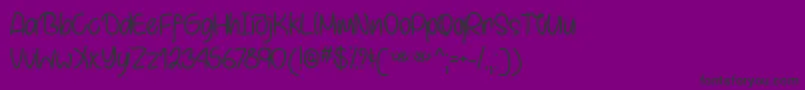 BehindBrownEyesTtf Font – Black Fonts on Purple Background