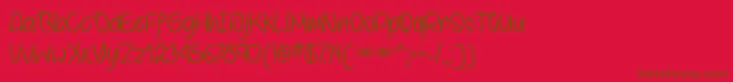 BehindBrownEyesTtf Font – Brown Fonts on Red Background