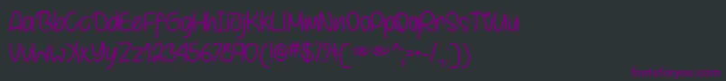 BehindBrownEyesTtf Font – Purple Fonts on Black Background