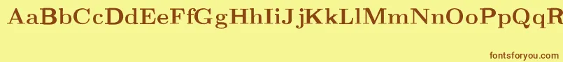 Шрифт CmRomanextBold – коричневые шрифты на жёлтом фоне