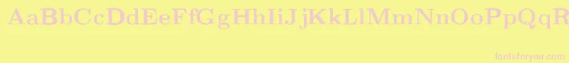 CmRomanextBold Font – Pink Fonts on Yellow Background