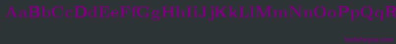 Fonte CmRomanextBold – fontes roxas em um fundo preto