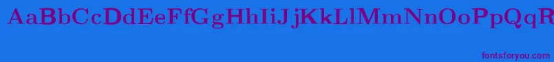 CmRomanextBold Font – Purple Fonts on Blue Background