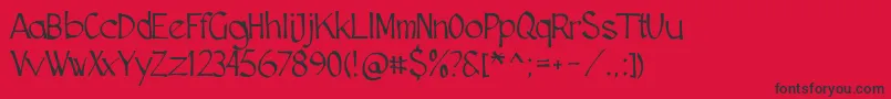 Police Cutscript – polices noires sur fond rouge