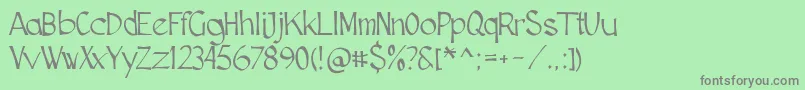 fuente Cutscript – Fuentes Grises Sobre Fondo Verde