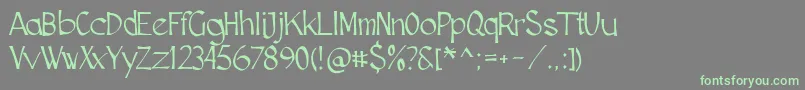 Cutscript-Schriftart – Grüne Schriften auf grauem Hintergrund