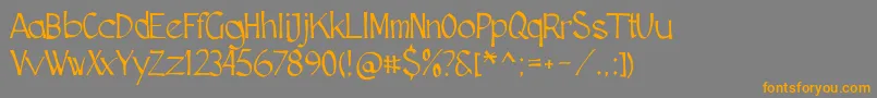 Police Cutscript – polices orange sur fond gris
