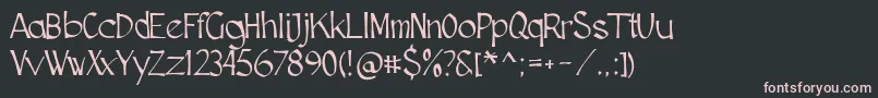 Cutscript Font – Pink Fonts on Black Background