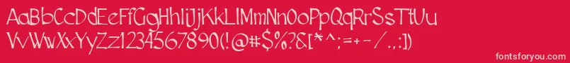 fuente Cutscript – Fuentes Rosadas Sobre Fondo Rojo