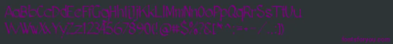 Police Cutscript – polices violettes sur fond noir