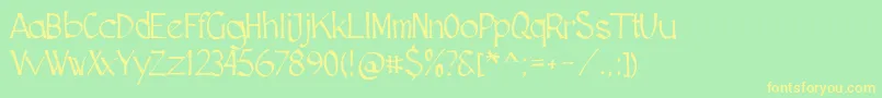Police Cutscript – polices jaunes sur fond vert